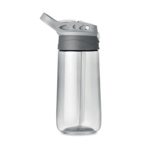 Bouteille en Tritan¢ sans BPA avec un embout en silicone sur le couvercle. Contenance : 450 ml. Ne convient pas aux boissons gazeuses. Anti fuite.-Transparent-8719941051409-3